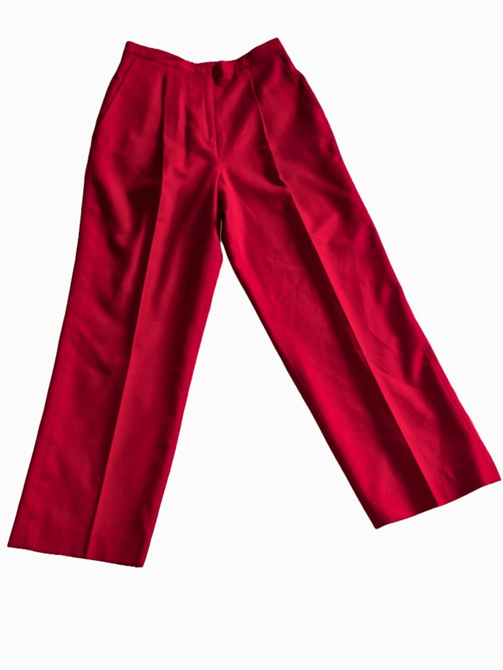 VGUC Talbots red vintage 90s 100% wool trousers made of Italian fabric size 10
